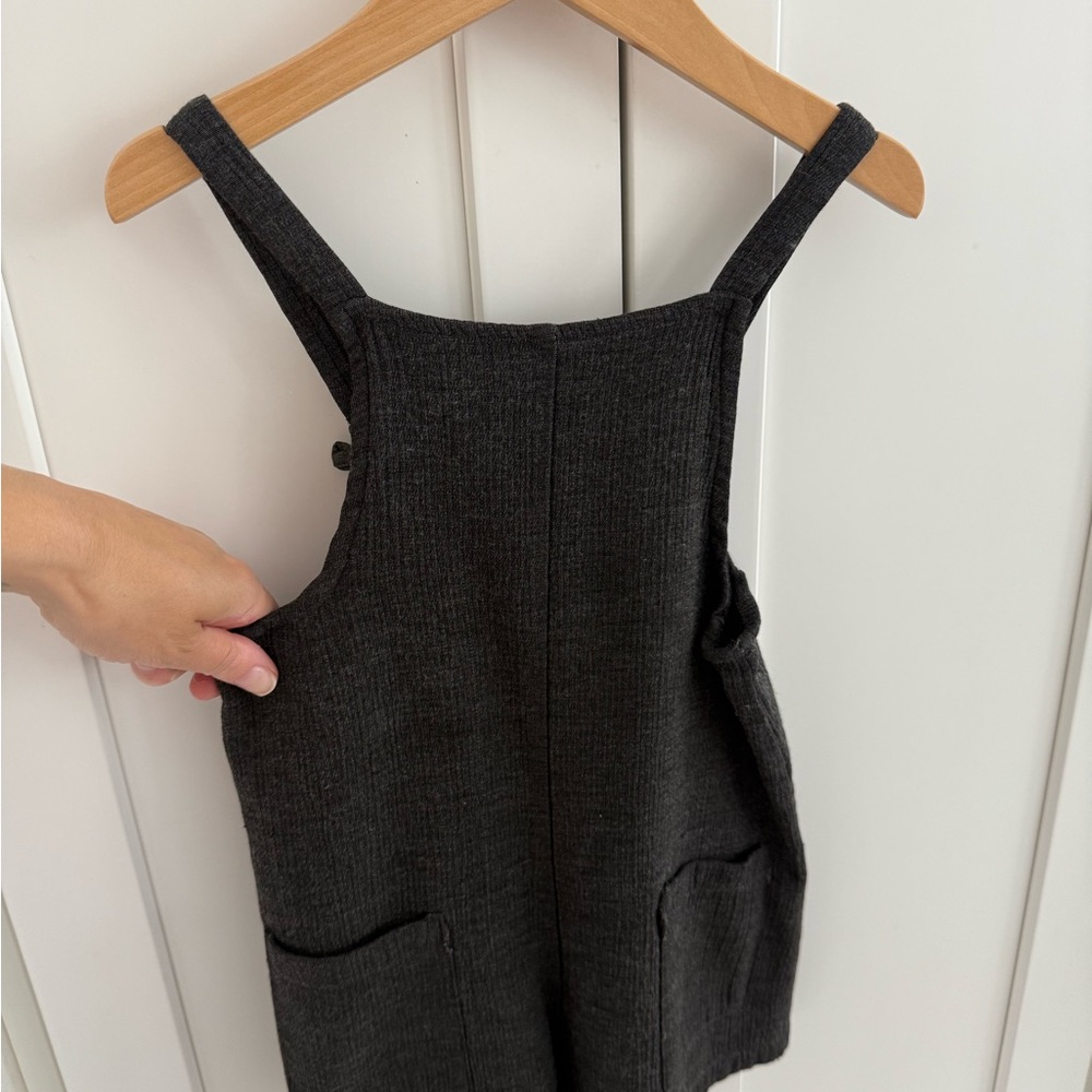 Charcoal Knit Zara Overalls